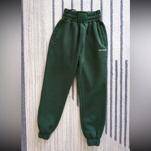 Boxraw Womens Boxing Sweatpants Logo Joggers Green Small